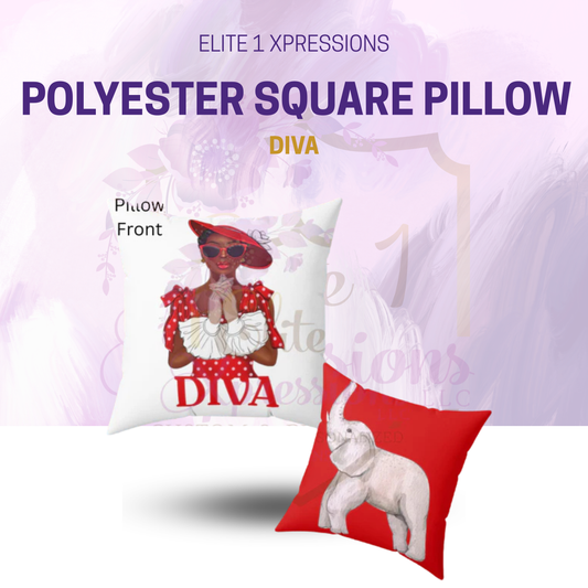 DIVA Polyester Square Pillow