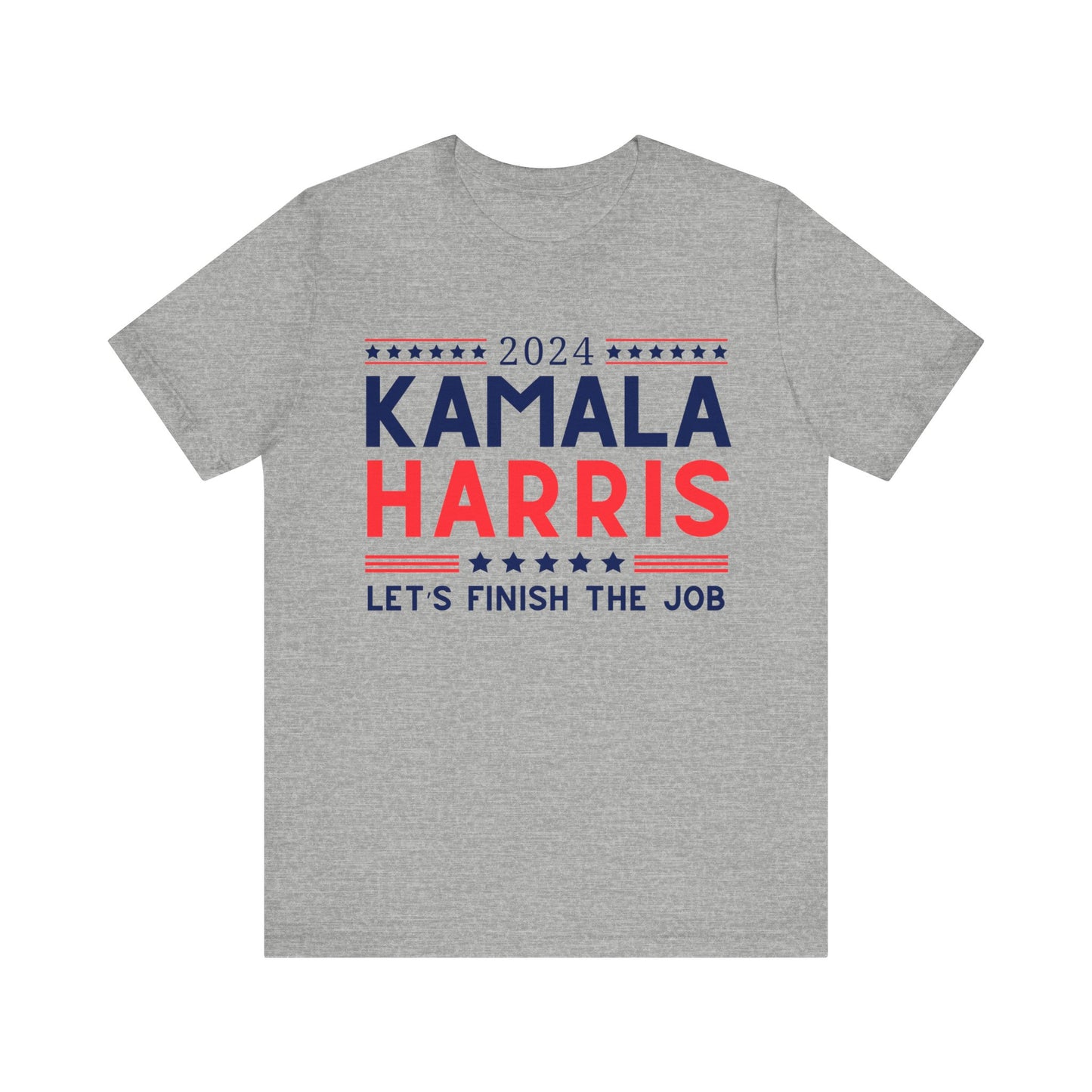 Kamala Harris "Let's Finish the Job" v2 ~ Unisex Jersey Short Sleeve Tee