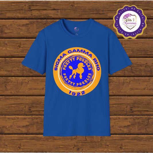 SGRHO Pretty Poodle Design - Unisex Softstyle T-Shirt