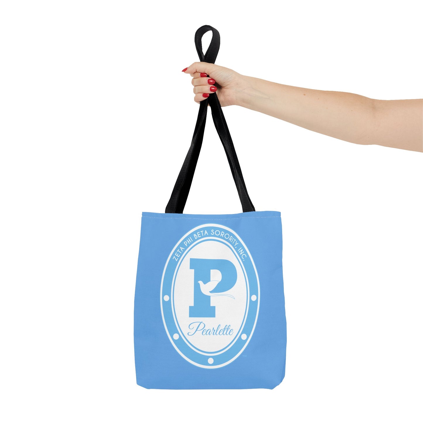 Pearlette | Zeta Phi Beta Pearlette | V2 Baby Blue Tote Bag