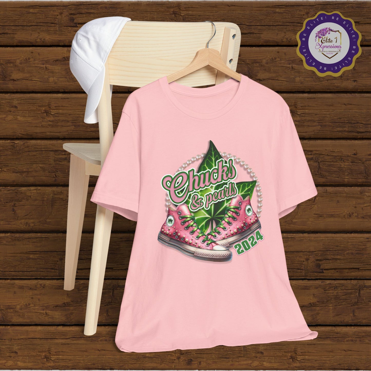 Chucks & Pearls 2024 (Pink & Green) ~ Unisex Jersey Short Sleeve Tee