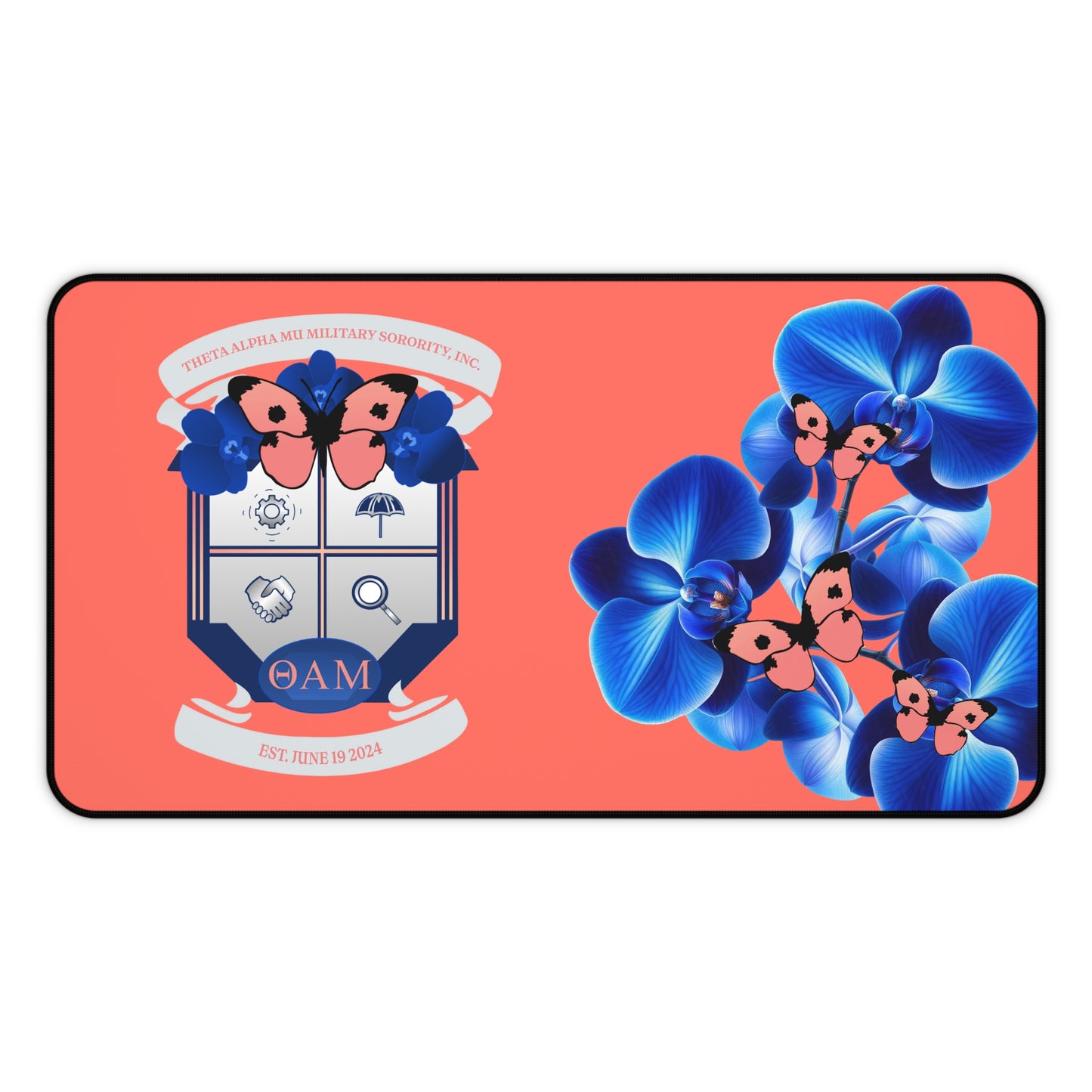 Theta Alpha Mu Desk Mat (Coral)