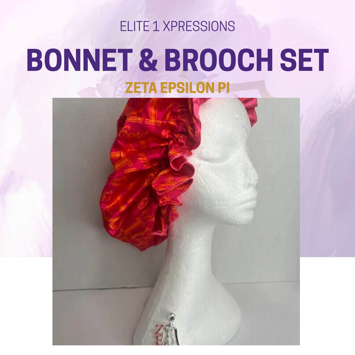 Hair Bonnet (Satin) - Zeta Epsilon Pi