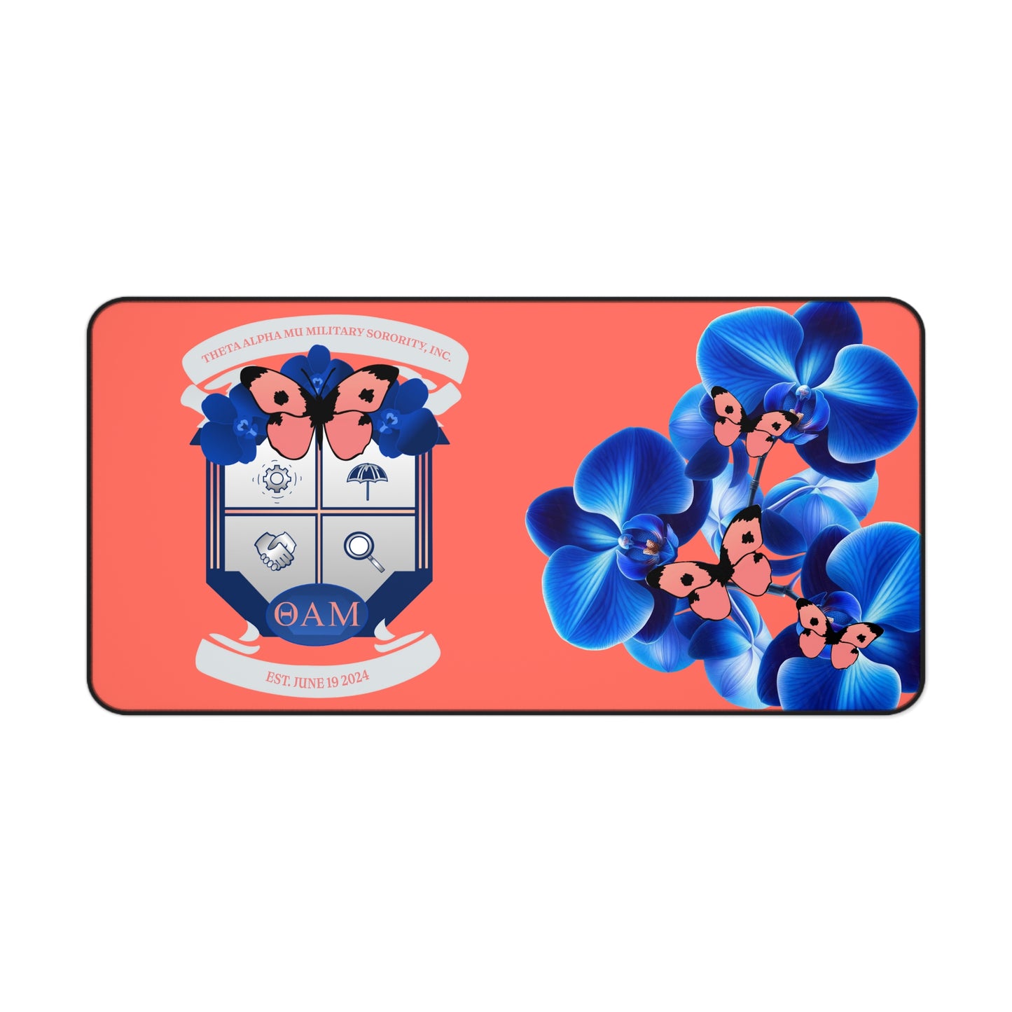 Theta Alpha Mu Desk Mat (Coral)