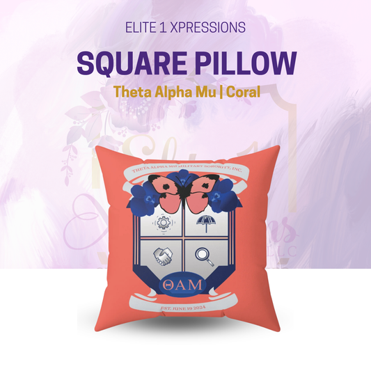 Theta Alpha Mu Square Pillow