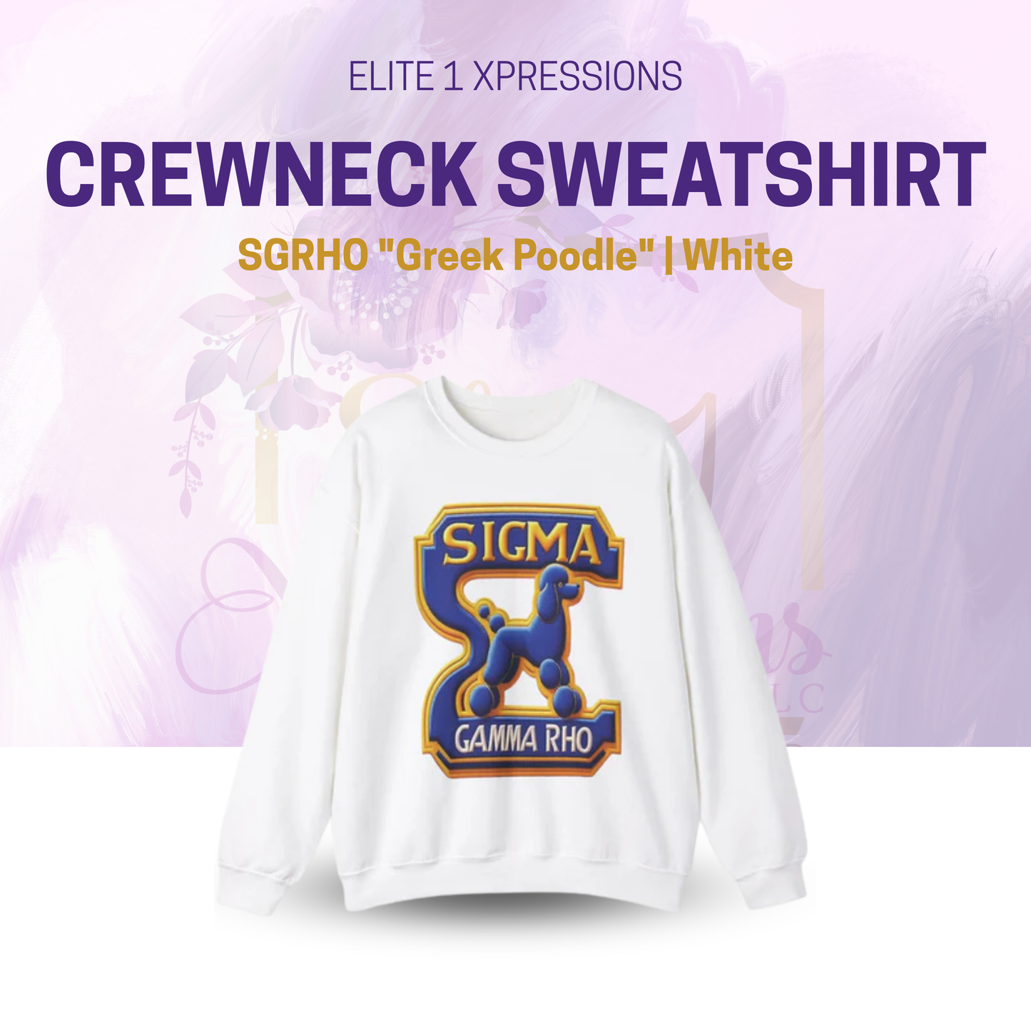 SGRHO "Greek Poodle" Crewneck Sweatshirt