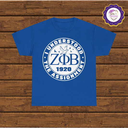 Zeta Phi Beta "I Understood the Assignment" T-Shirt