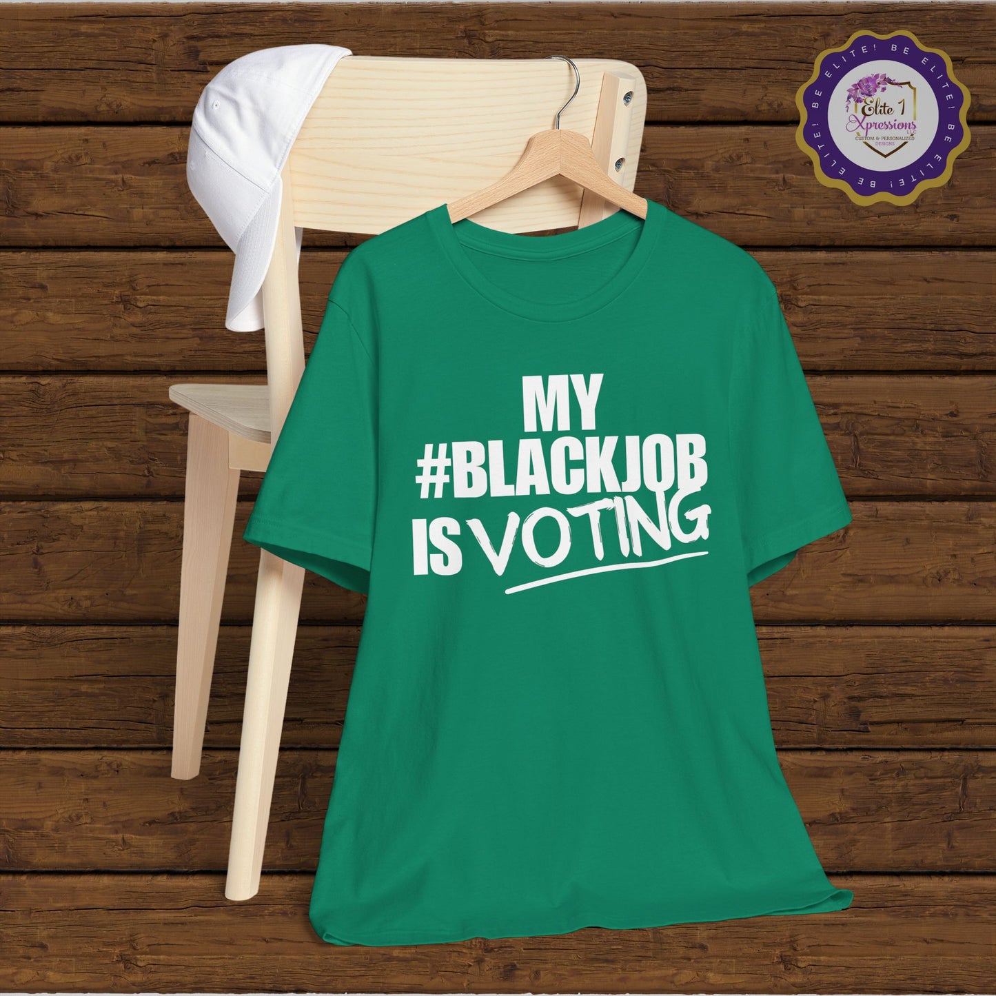 My Black Job is Voting (White) ~ Unisex Jersey Short Sleeve Tee