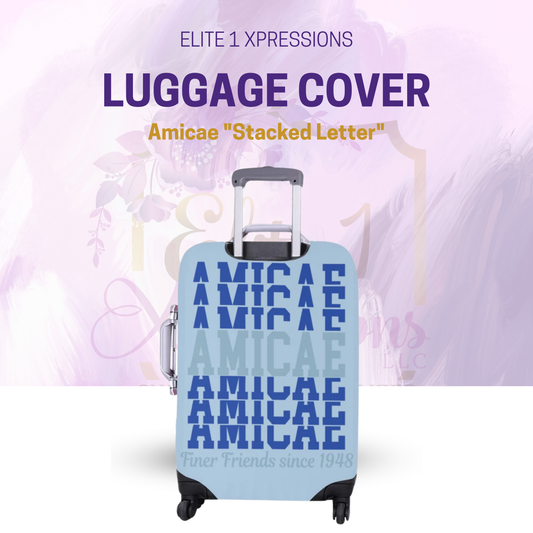 Luggage Cover ~ Amicae "Stacked Letter"