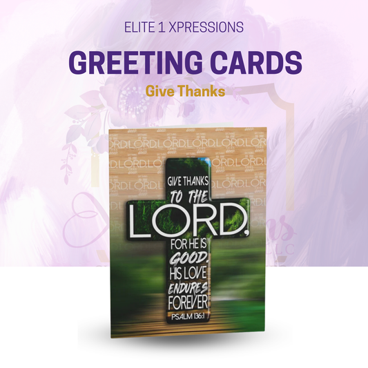 Give Thanks Greeting cards (8, 16, 24 pcs)