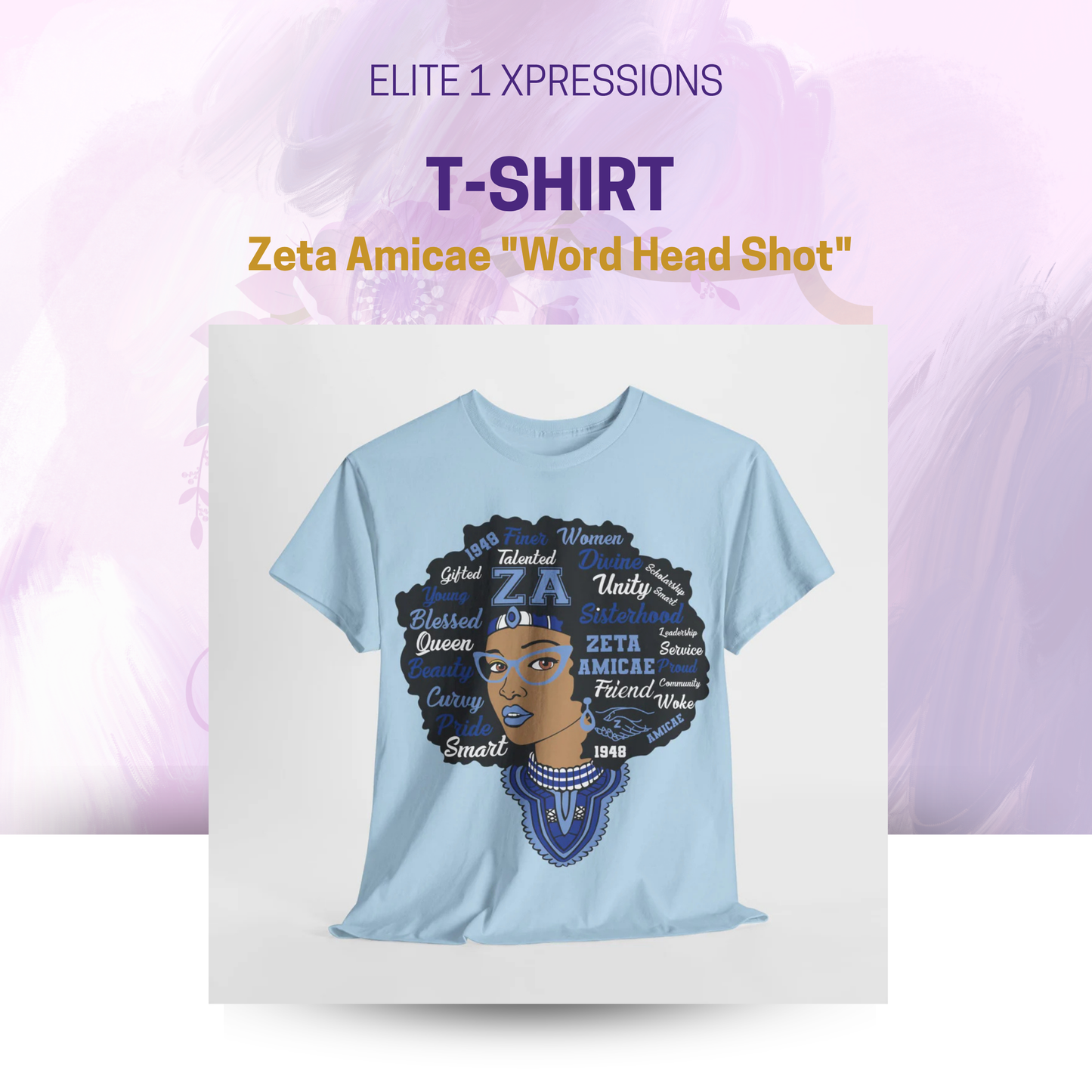 Zeta Amicae "Word Head Shot" T-Shirt