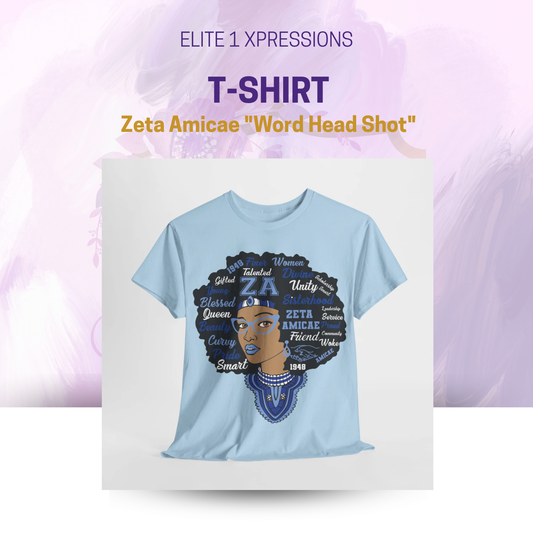 Zeta Amicae "Word Head Shot" T-Shirt