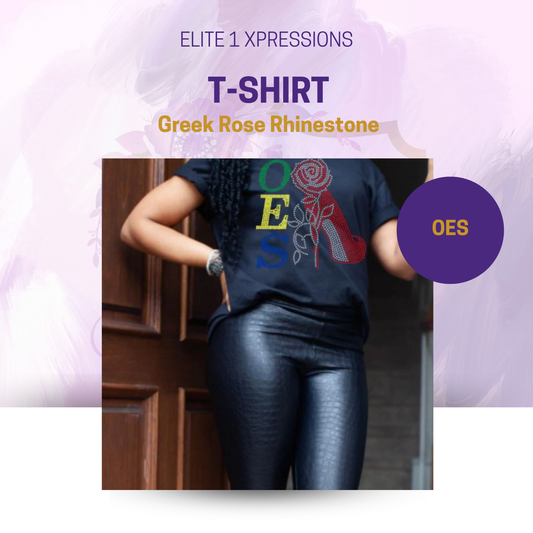 Greek Rose Rhinestone T-Shirt