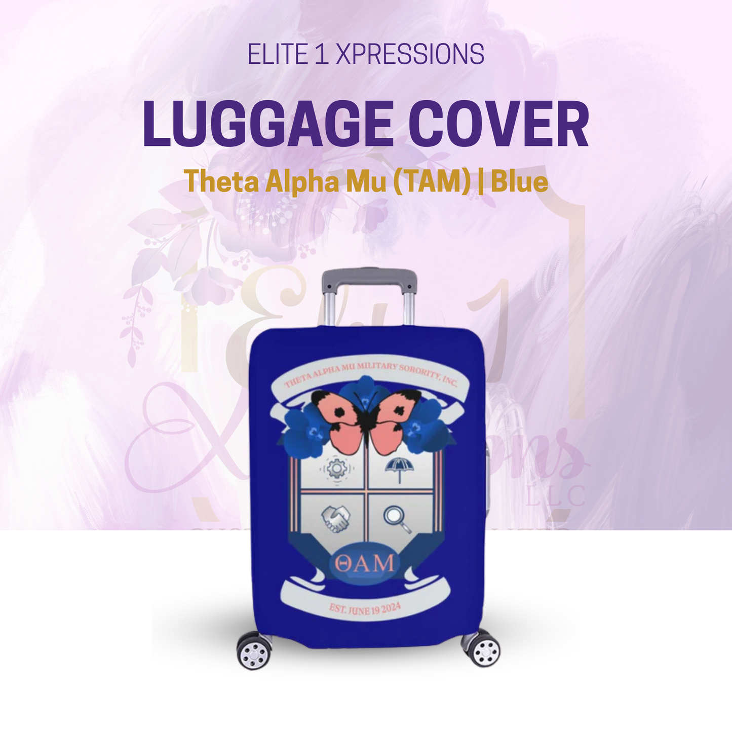 Theta Alpha Mu (TAM) Luggage Cover
