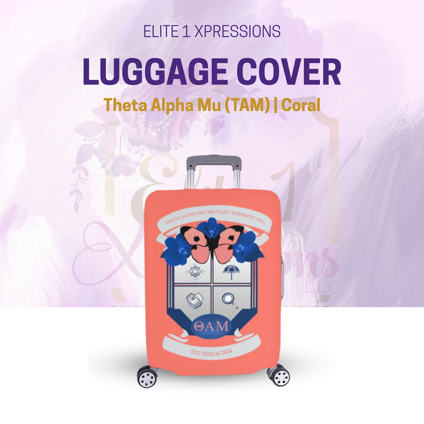 Theta Alpha Mu (TAM) Luggage Cover