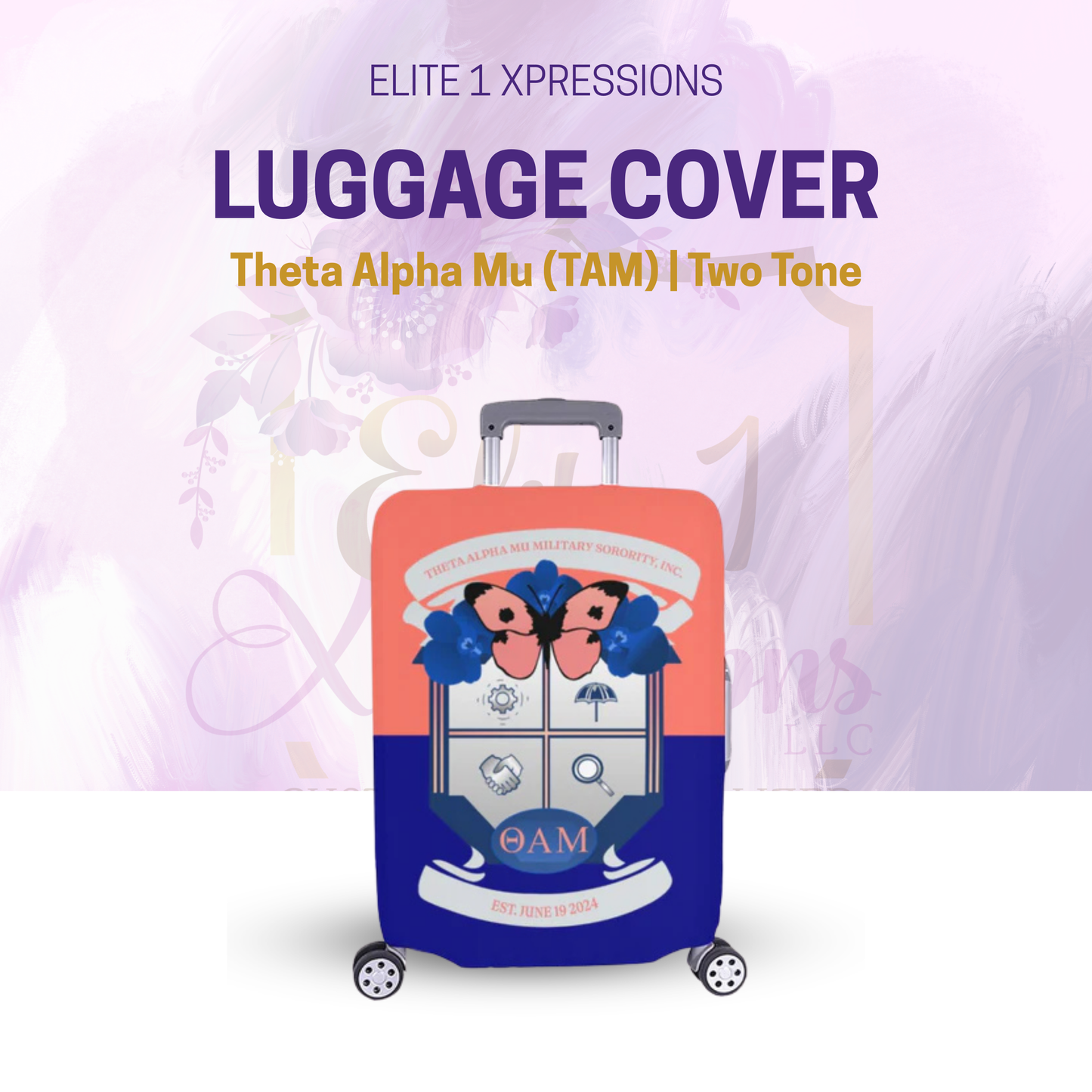 Theta Alpha Mu (TAM) Luggage Cover