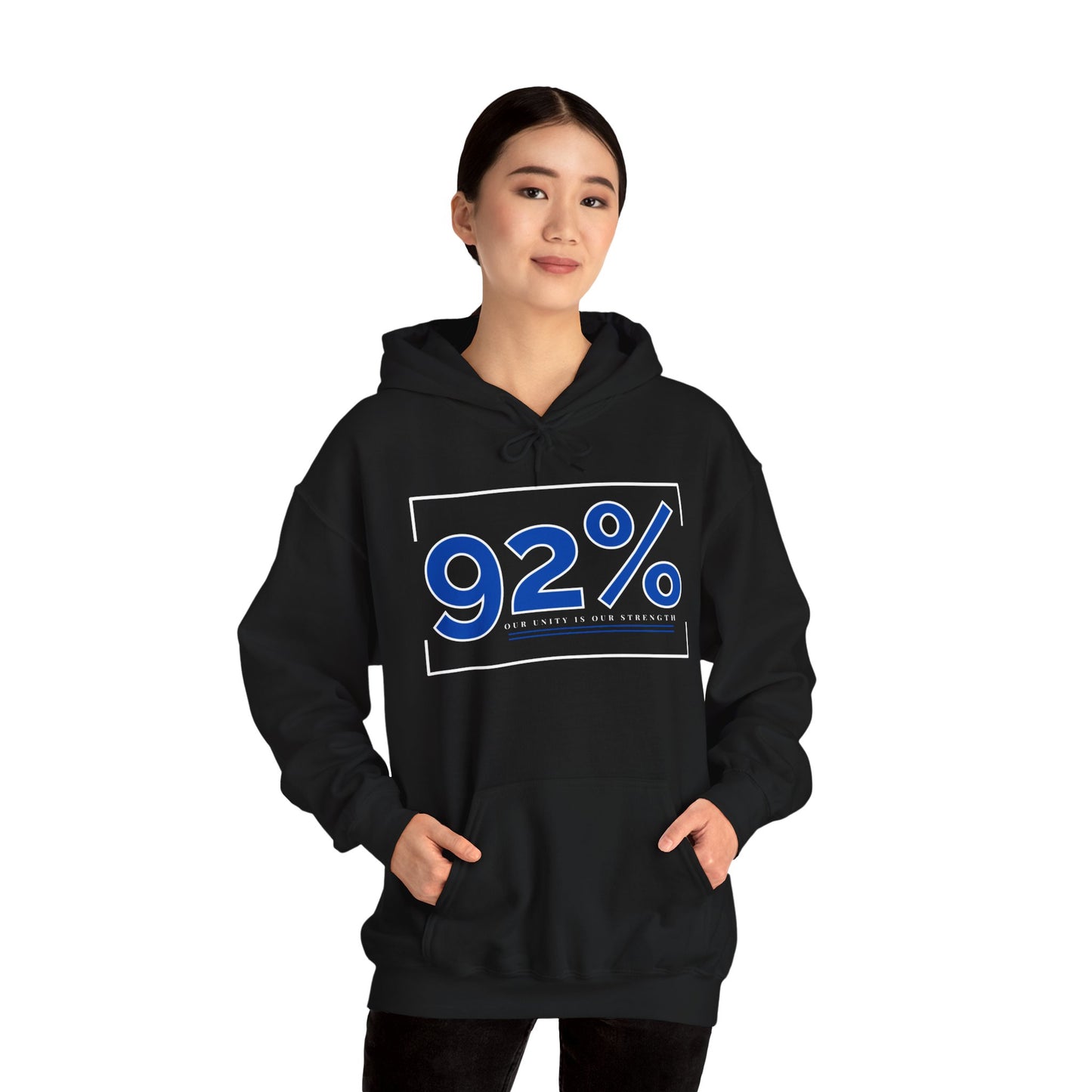 92% Women Hooded Sweatshirt (Royal Blue 92%)