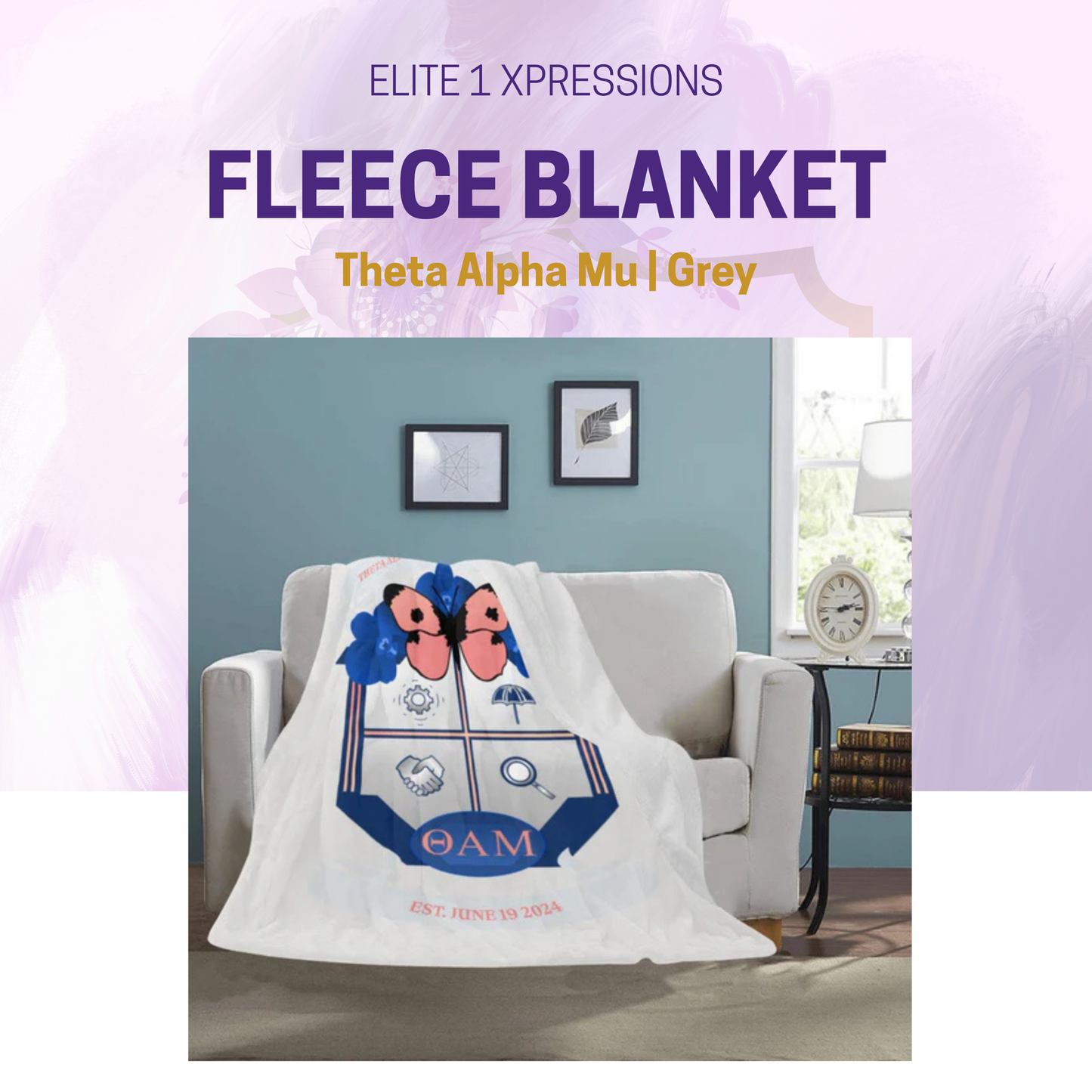 Theta Alpha Mu Fleece Blanket