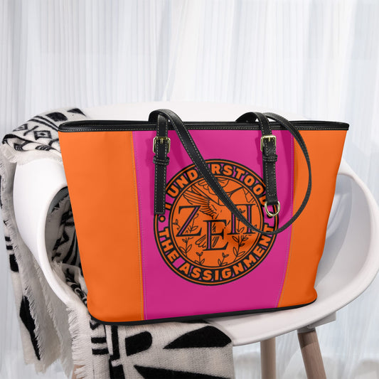 Tote Bag ~ Zeta Epsilon Pti (Orange Split Side)