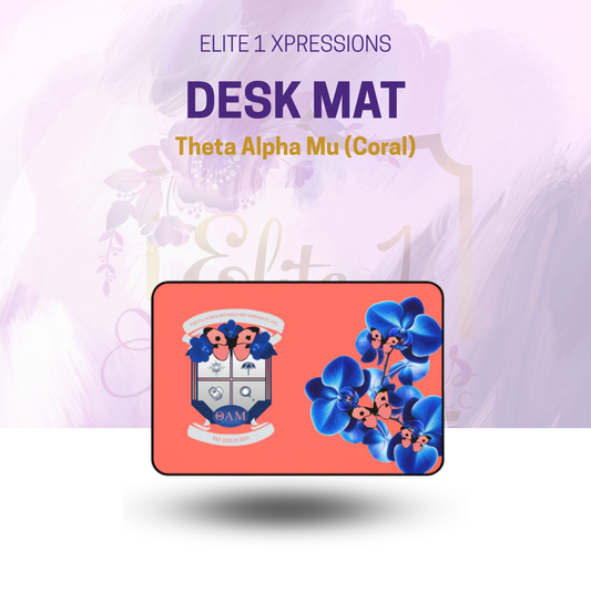 Theta Alpha Mu Desk Mat (Coral)