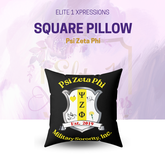 Psi Zeta Phi Square Pillow