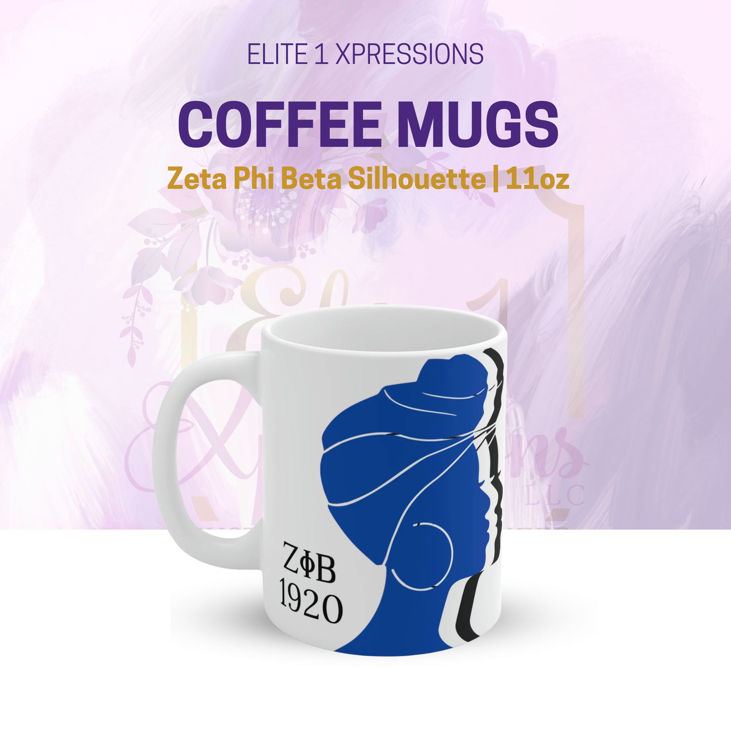 Zeta Phi Beta Silhouette Ceramic Mug