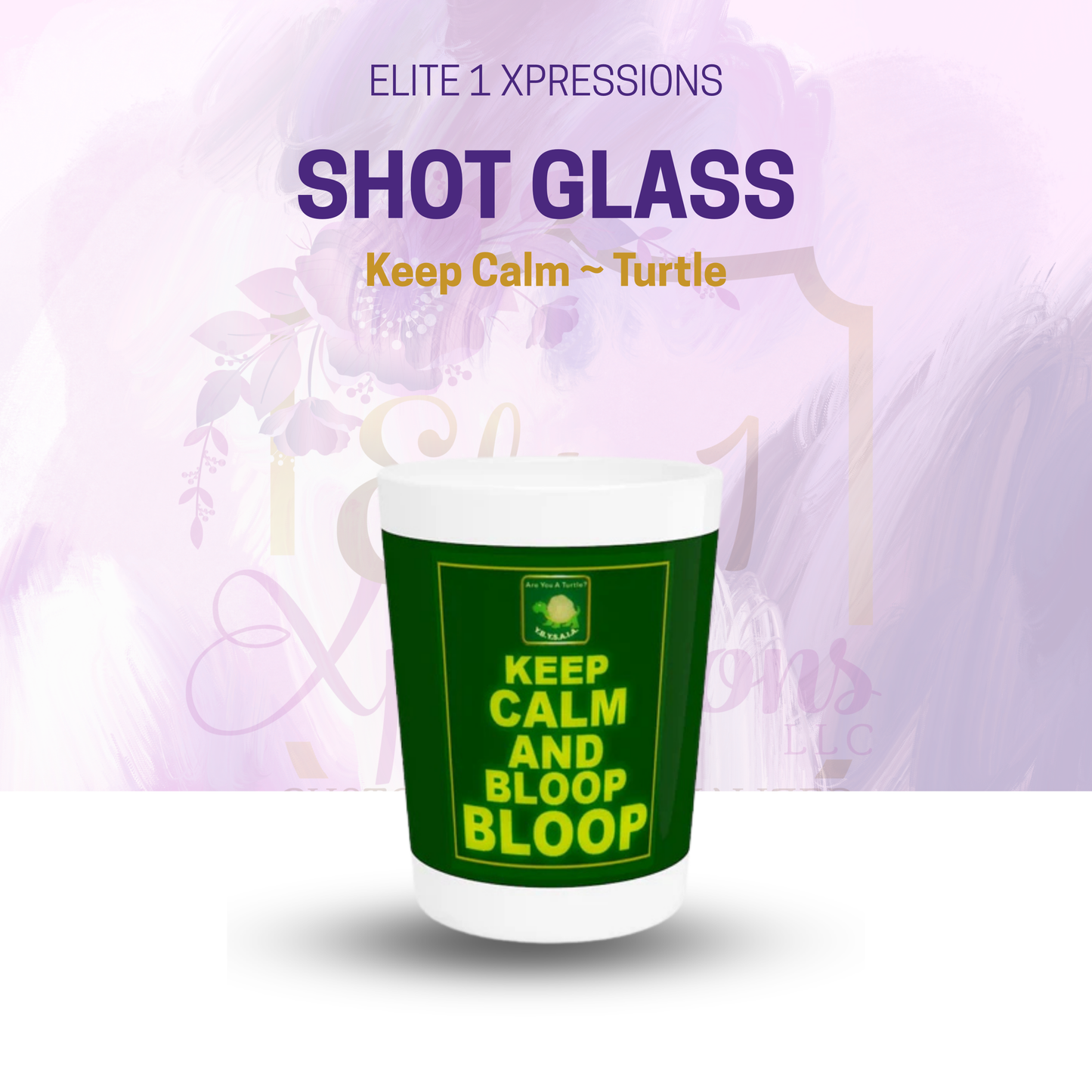 Keep Calm ~ Turtle Shot Glass