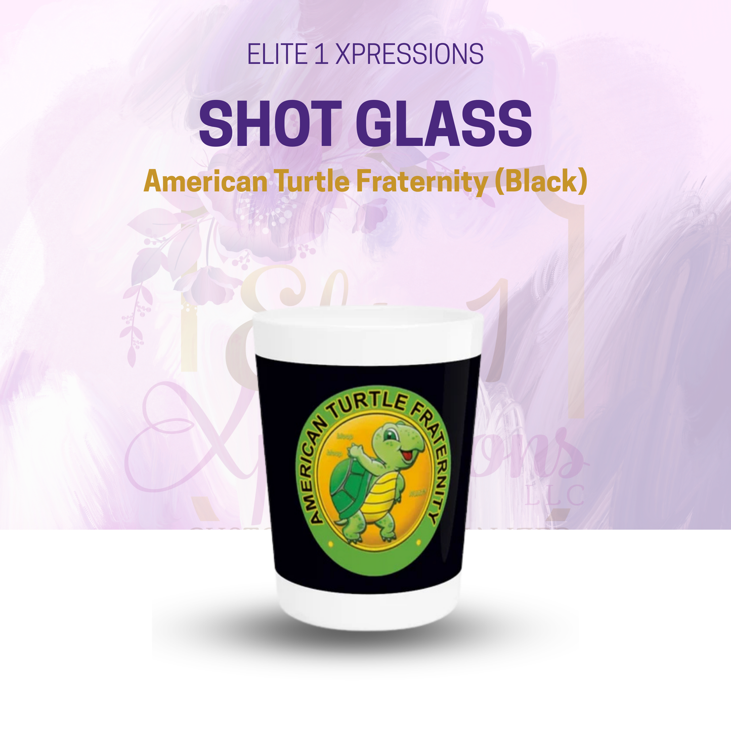 American Turtle Fraternity Shot Glass (Black)
