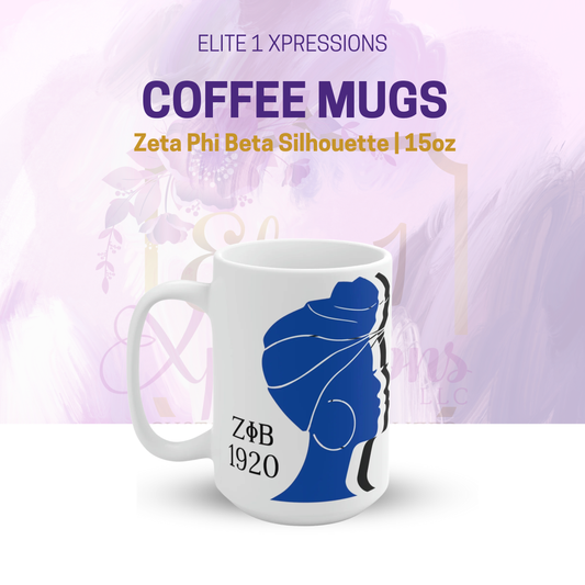 Zeta Phi Beta Silhouette Ceramic Mug