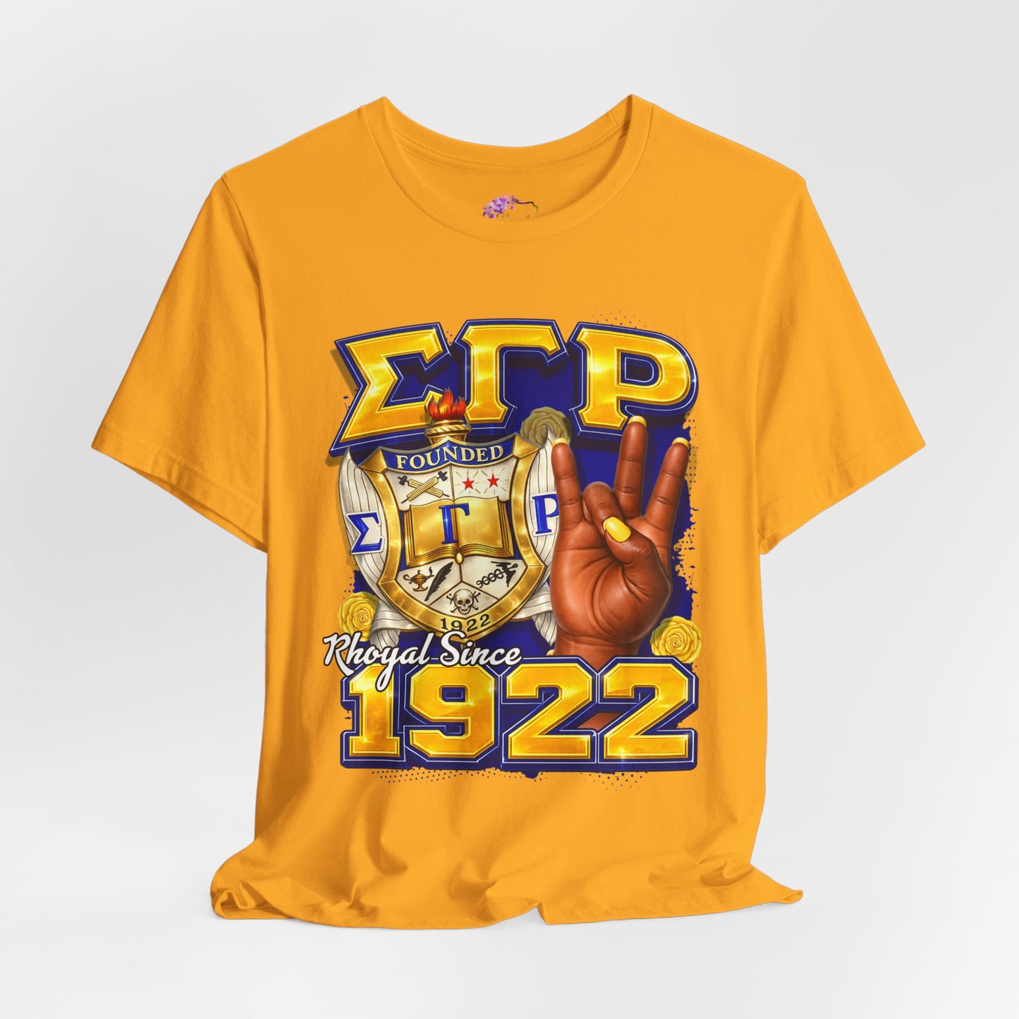 Sigma Gamma Rho I Royal Since 1922 | Greek Letters Hand Symbol Shirt