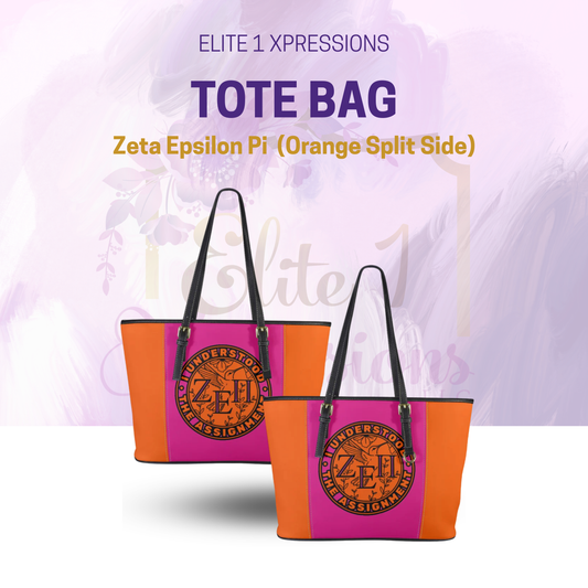 Tote Bag ~ Zeta Epsilon Pti (Orange Split Side)