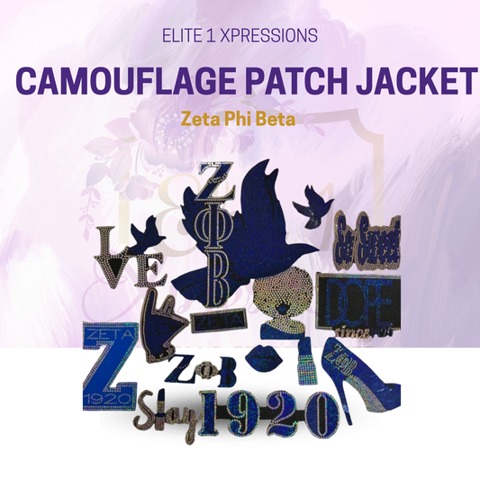 Camouflage Patch Jacket ~ Zeta Phi Beta