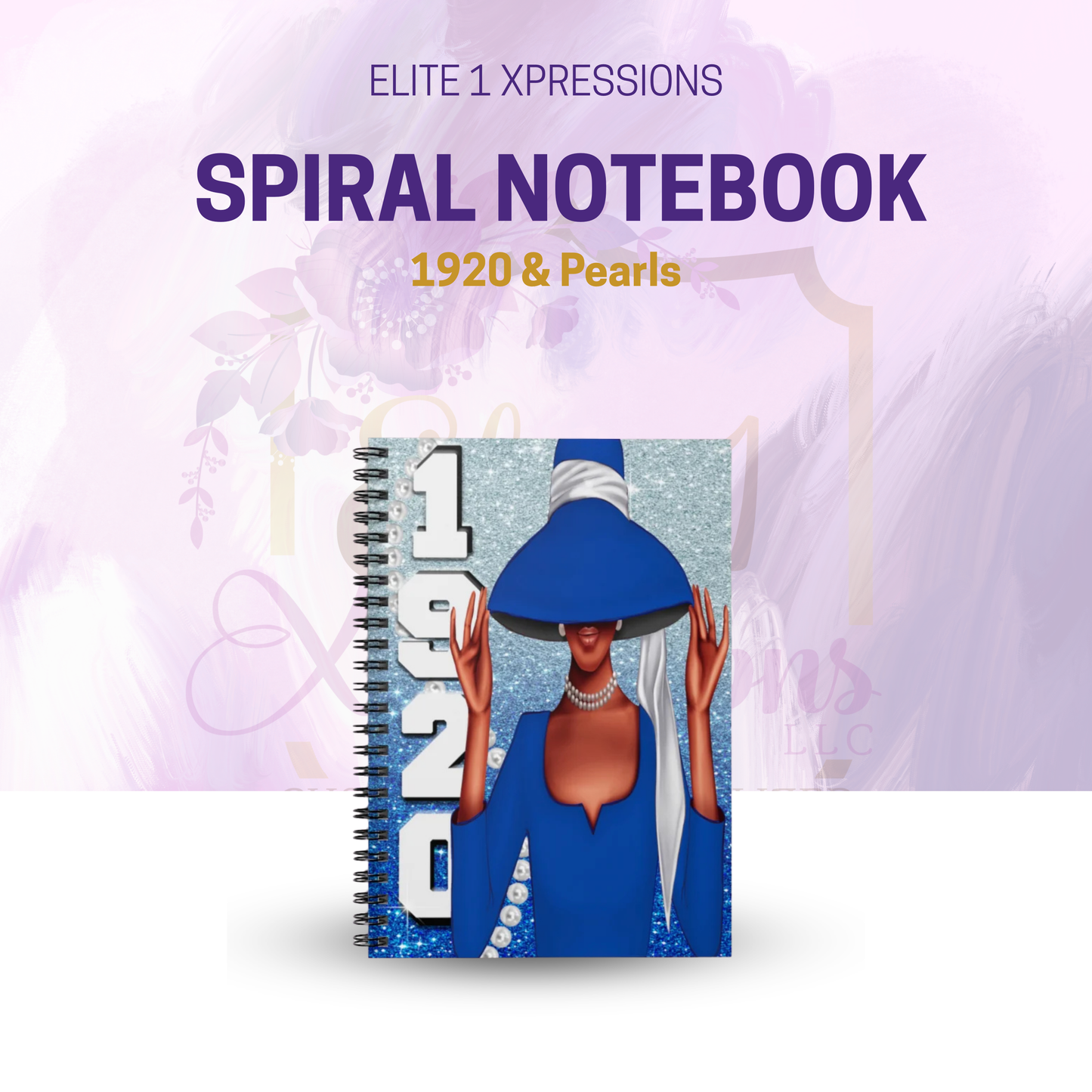 1920 & Pearls Spiral Notebook