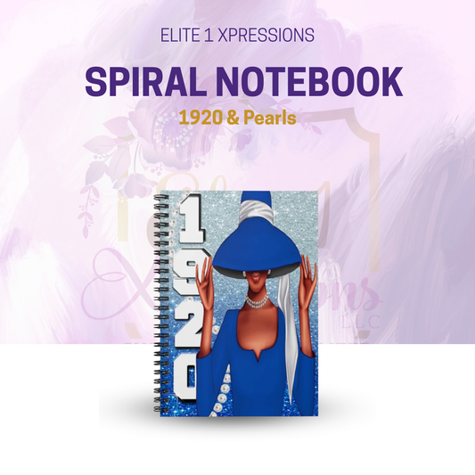1920 & Pearls Spiral Notebook