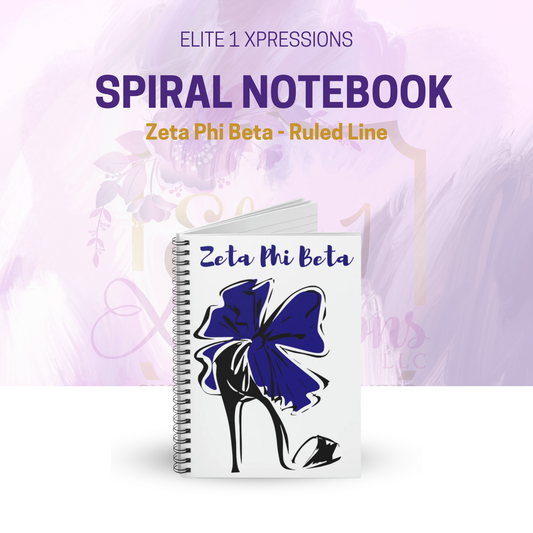 Zeta Phi Beta Spiral Notebook - Ruled Line