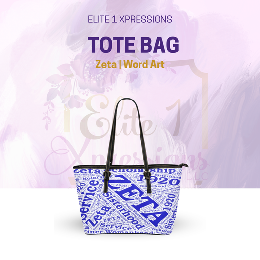 Zeta "Word Art" Tote Bag