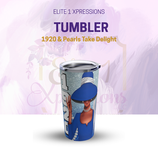 1920 & Pearls Take Delight Tumbler 20oz