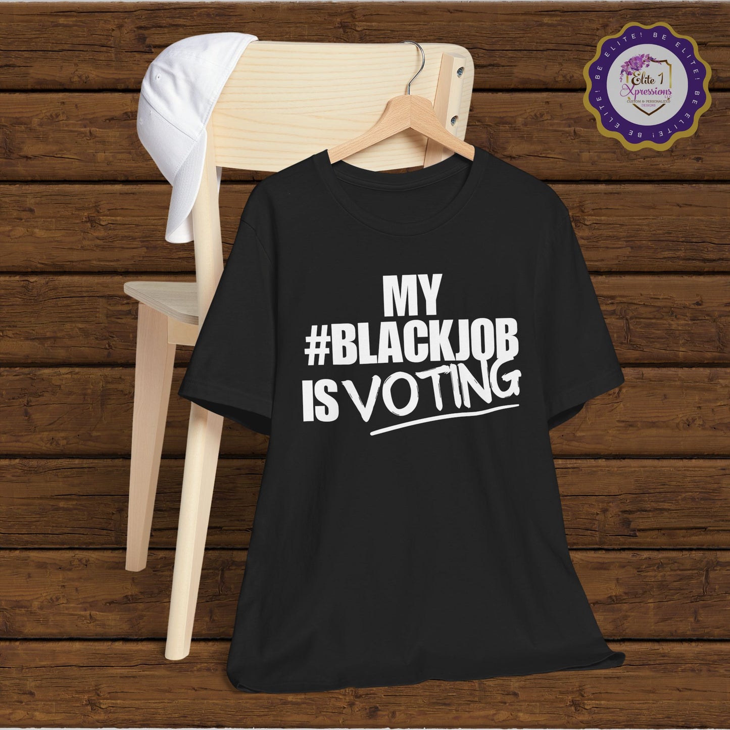 My Black Job is Voting (White) ~ Unisex Jersey Short Sleeve Tee