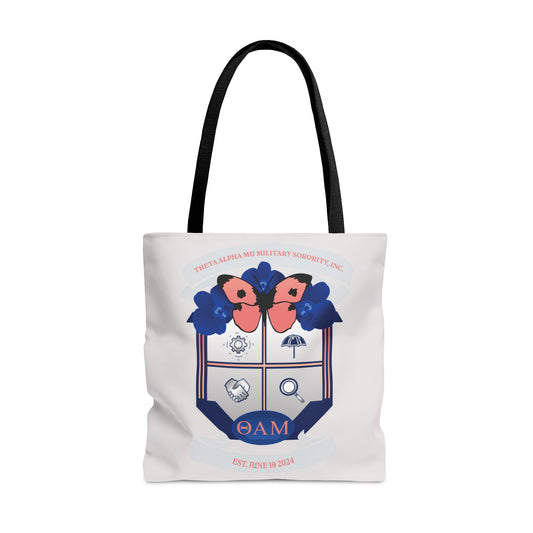 Theta Alpha Mu Military Sorority Tote Bag (Grey)