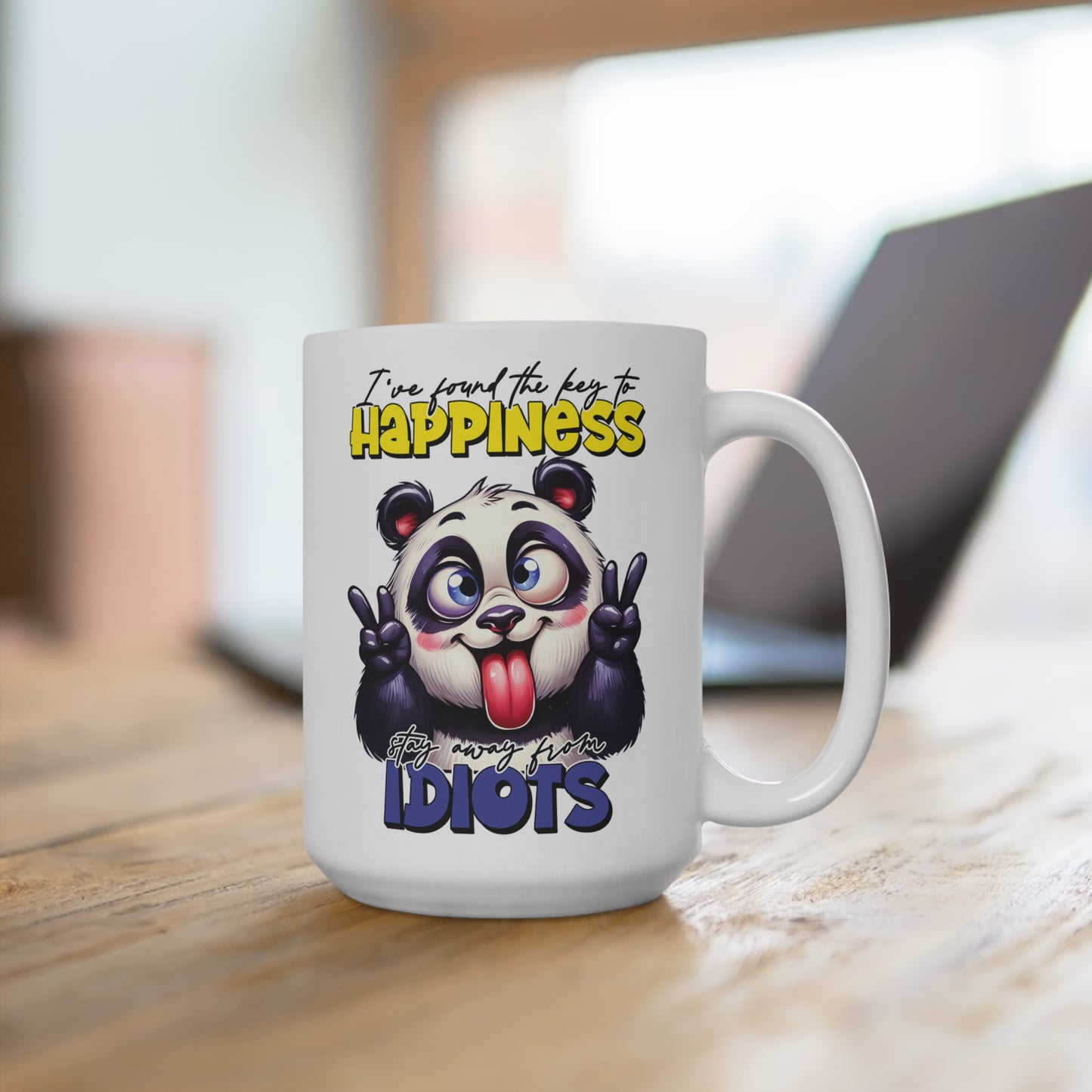 Cartoon "Happiness" Mug 15oz