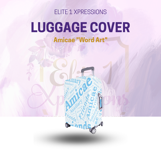 Luggage Cover ~ Amicae "Word Art"