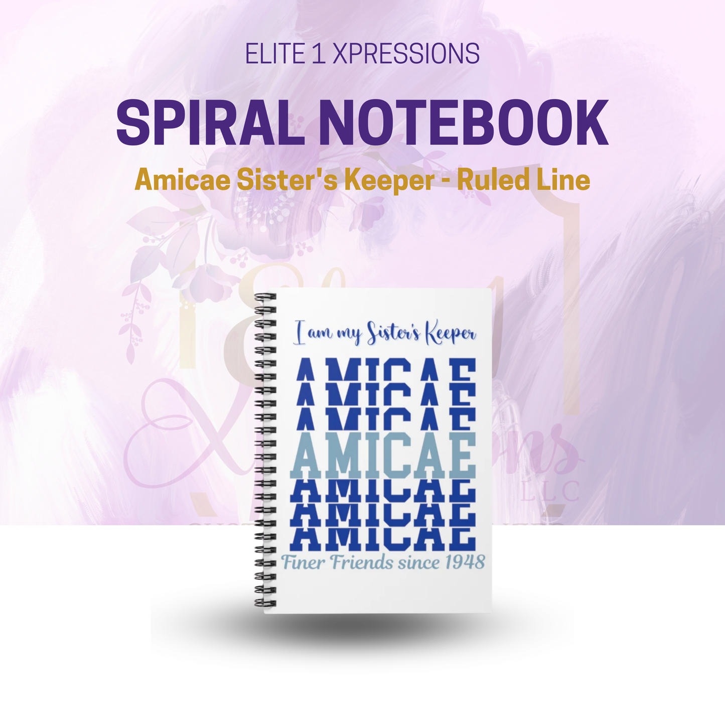 Spiral Notebook ~ Amicae Sister's Keeper - Ruled Line
