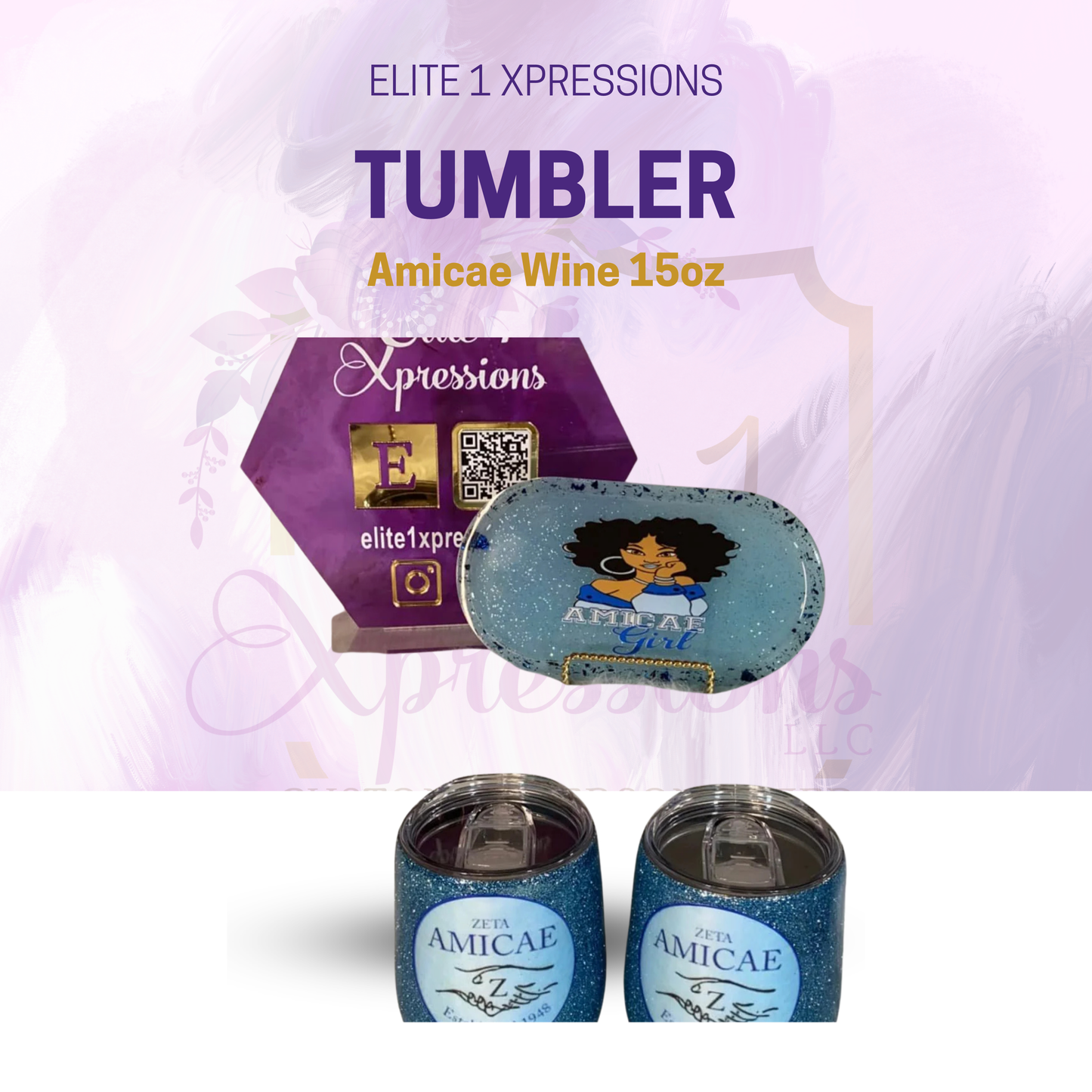 Tumbler ~ Amicae Wine 15oz
