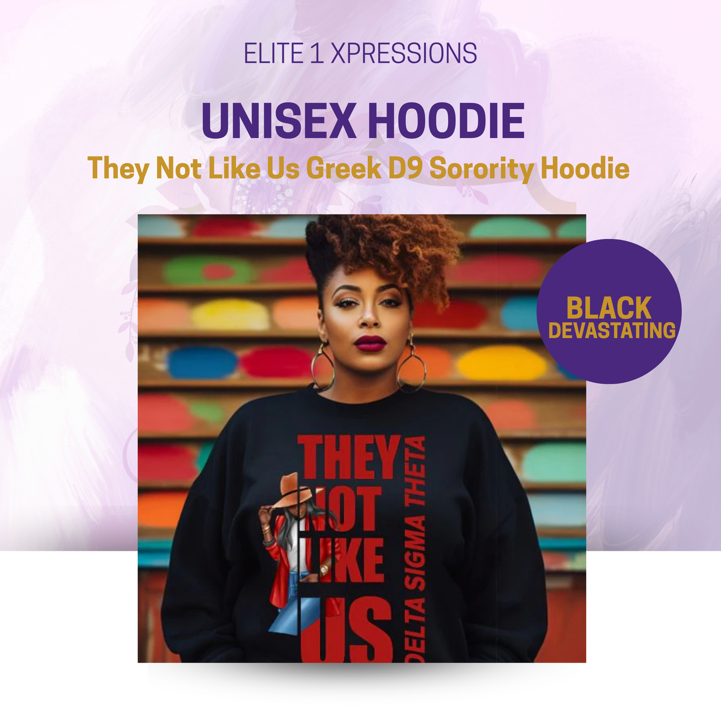 They Not Like Us Greek D9 Sorority Crewneck Sweatshirt (Hat Version)