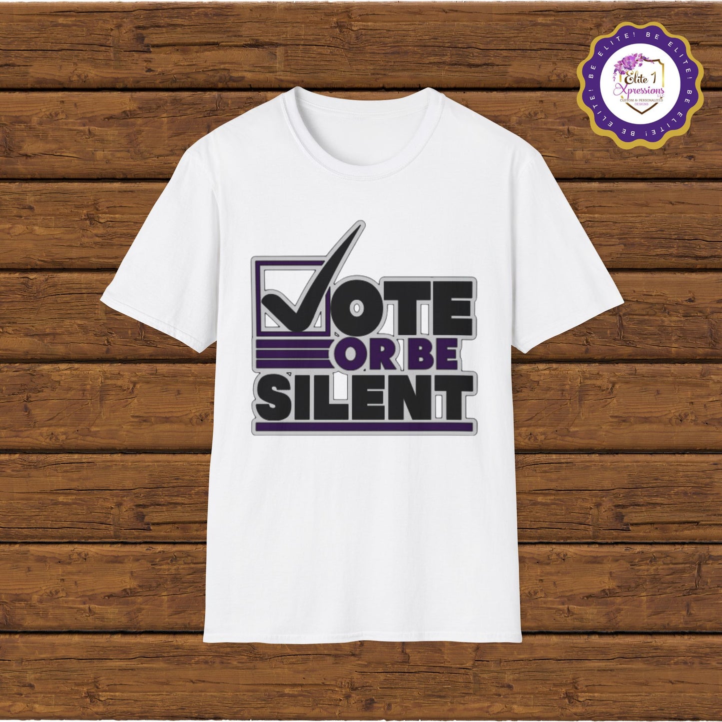 Vote or Be Silent (Black, Grey & Purple) ~ Short Sleeve Tee