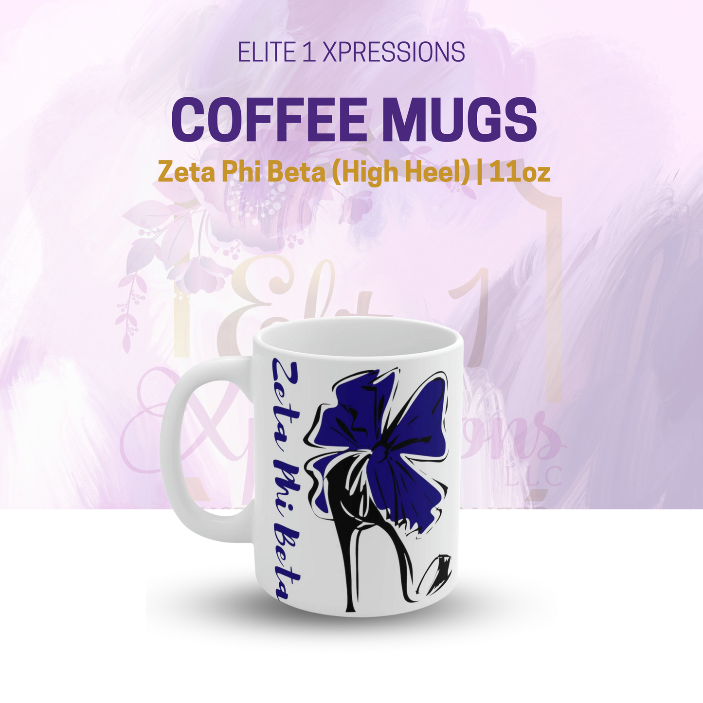 Zeta Phi Beta (High Heel) Ceramic Mug