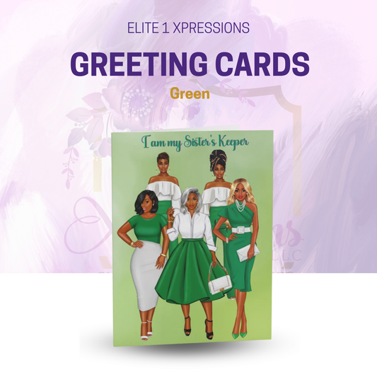 Greeting cards ~ Green (8, 16, 24 pcs)