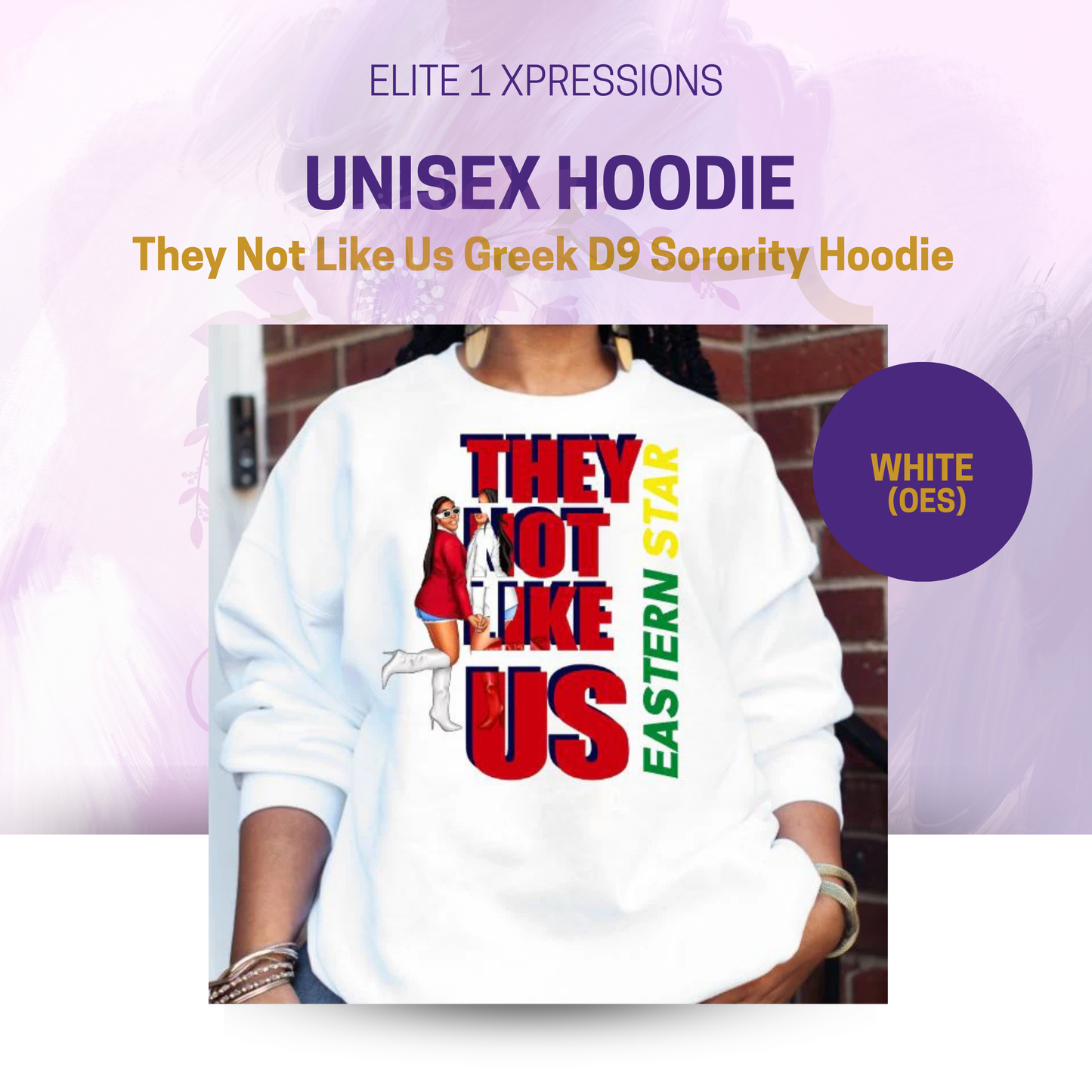 They Not Like Us Greek D9 Sorority Crewneck Sweatshirt (Hat Version)
