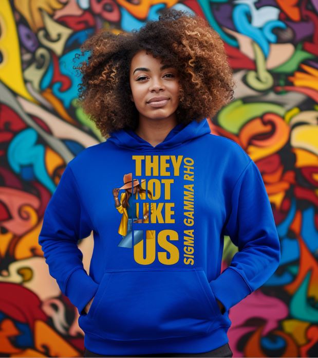 They Not Like Us Greek D9 Sorority Crewneck Sweatshirt Hat Version