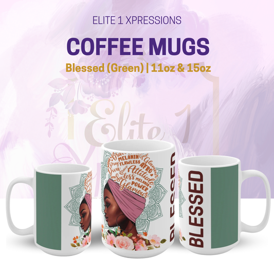 Blessed (Green) Ceramic Mug